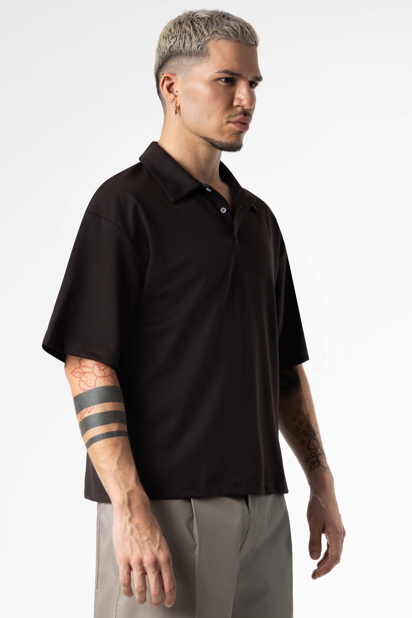 Polo Boxy Fit 270Gsm Chocolate
