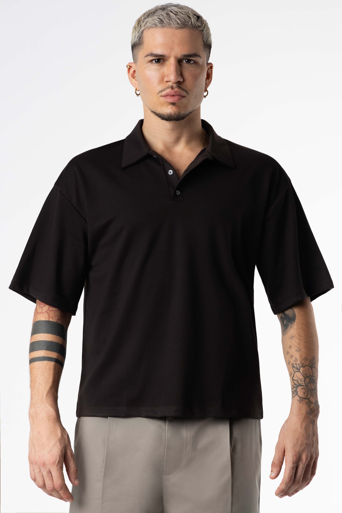 Polo Boxy Fit 270Gsm Black