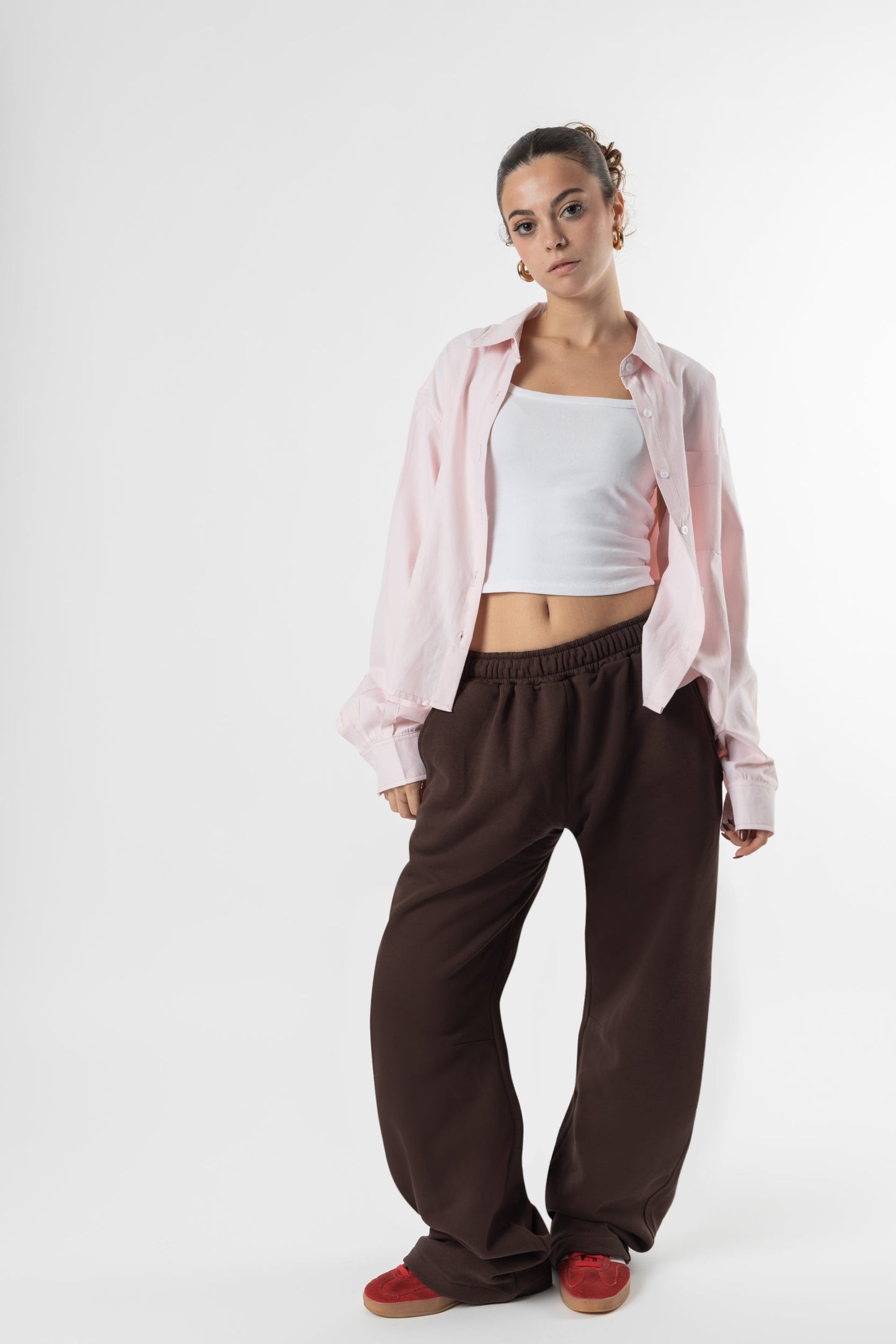 Shirt oxford Cropped Baby Pink