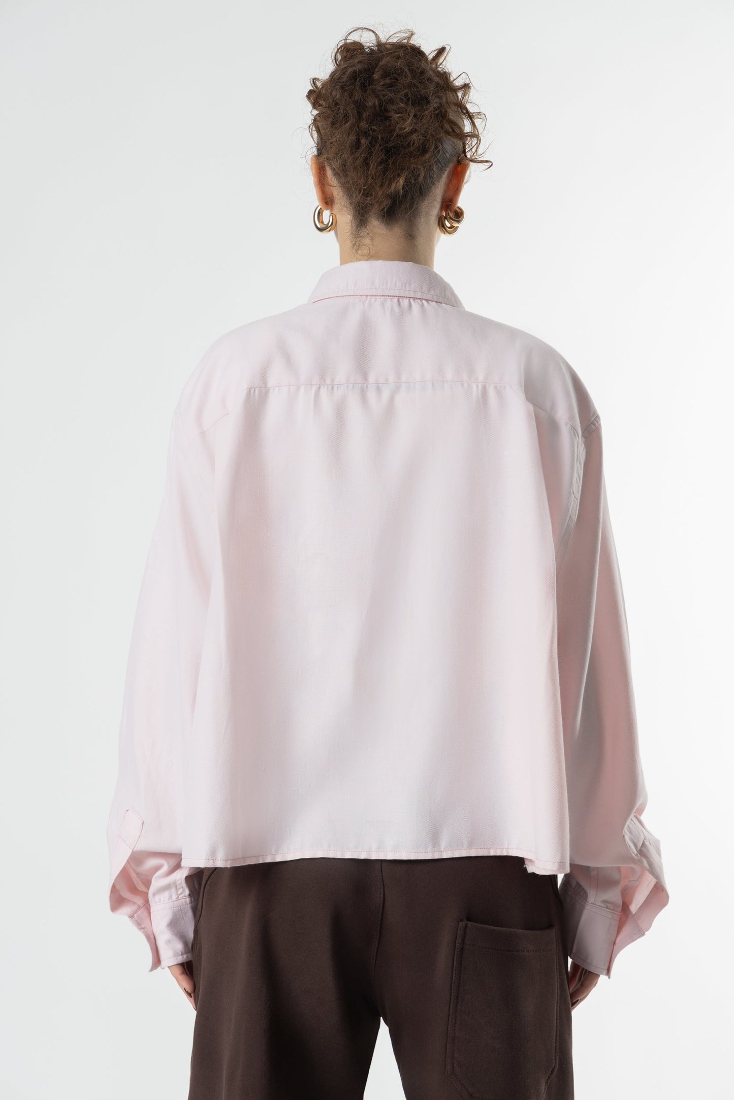 Shirt oxford Cropped Baby Pink