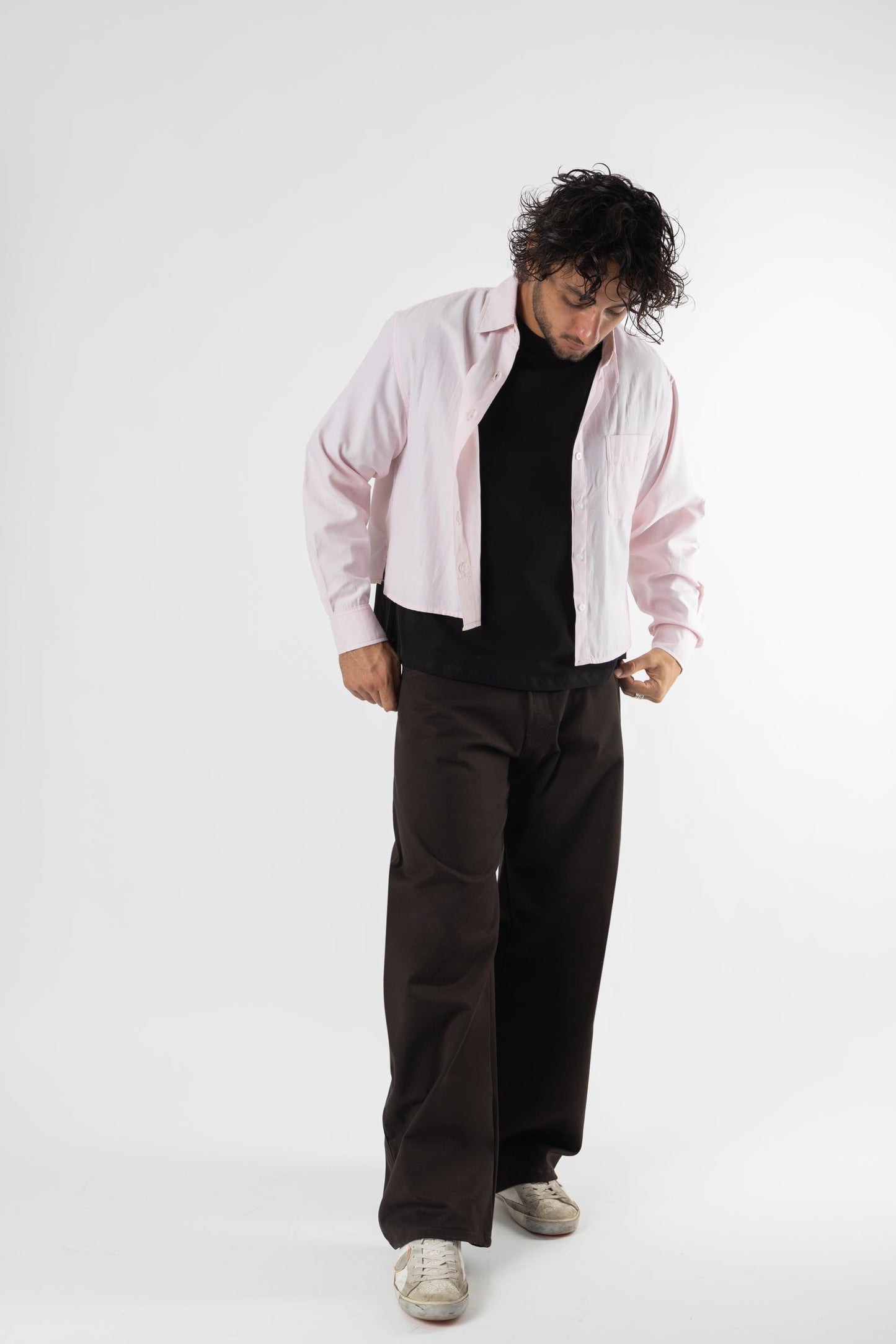 Shirt oxford Cropped Baby Pink