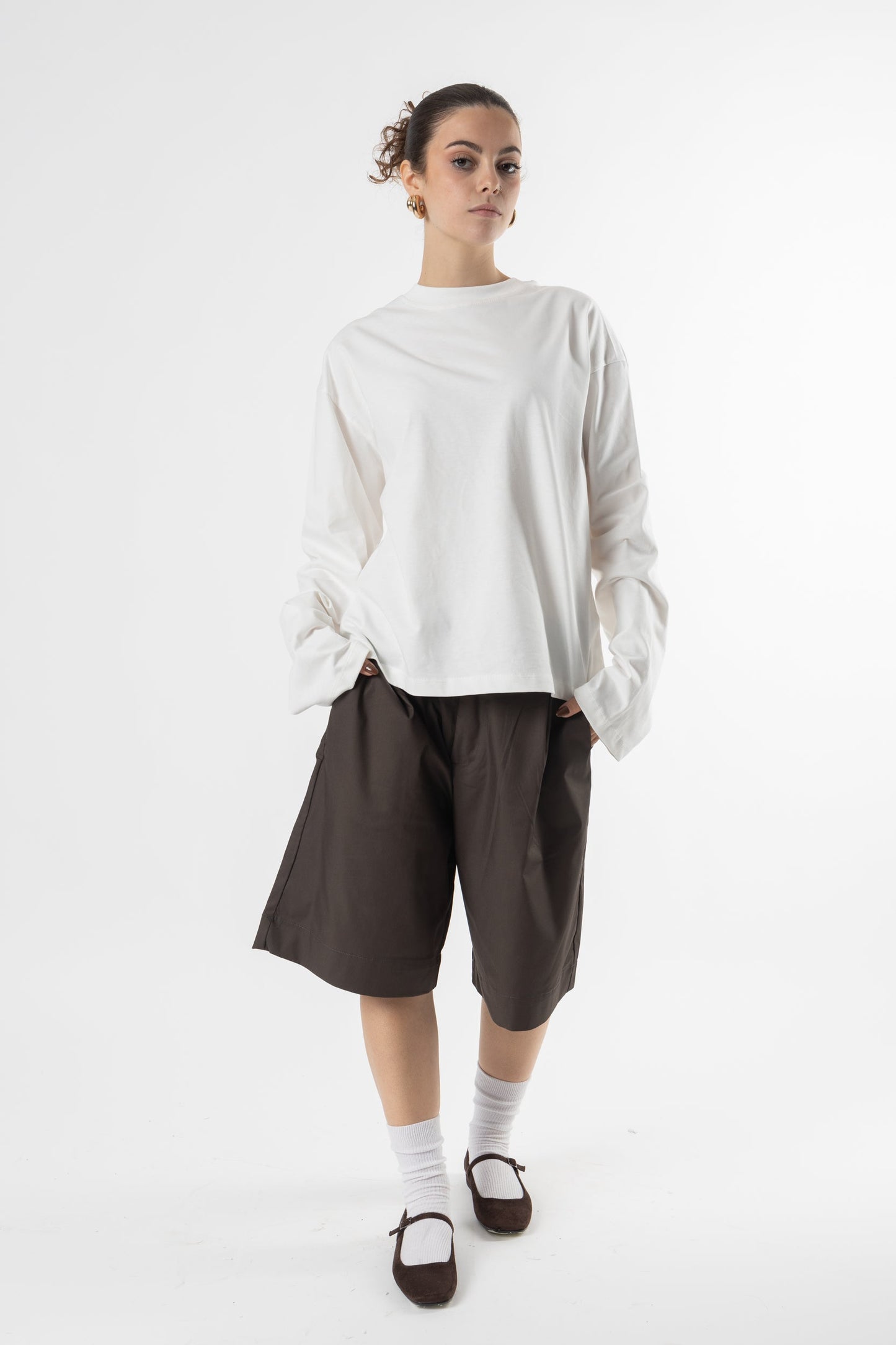 Longsleeve Cropped Blanks 220GSM Off White