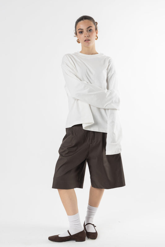 Longsleeve Cropped Blanks 220GSM Off White