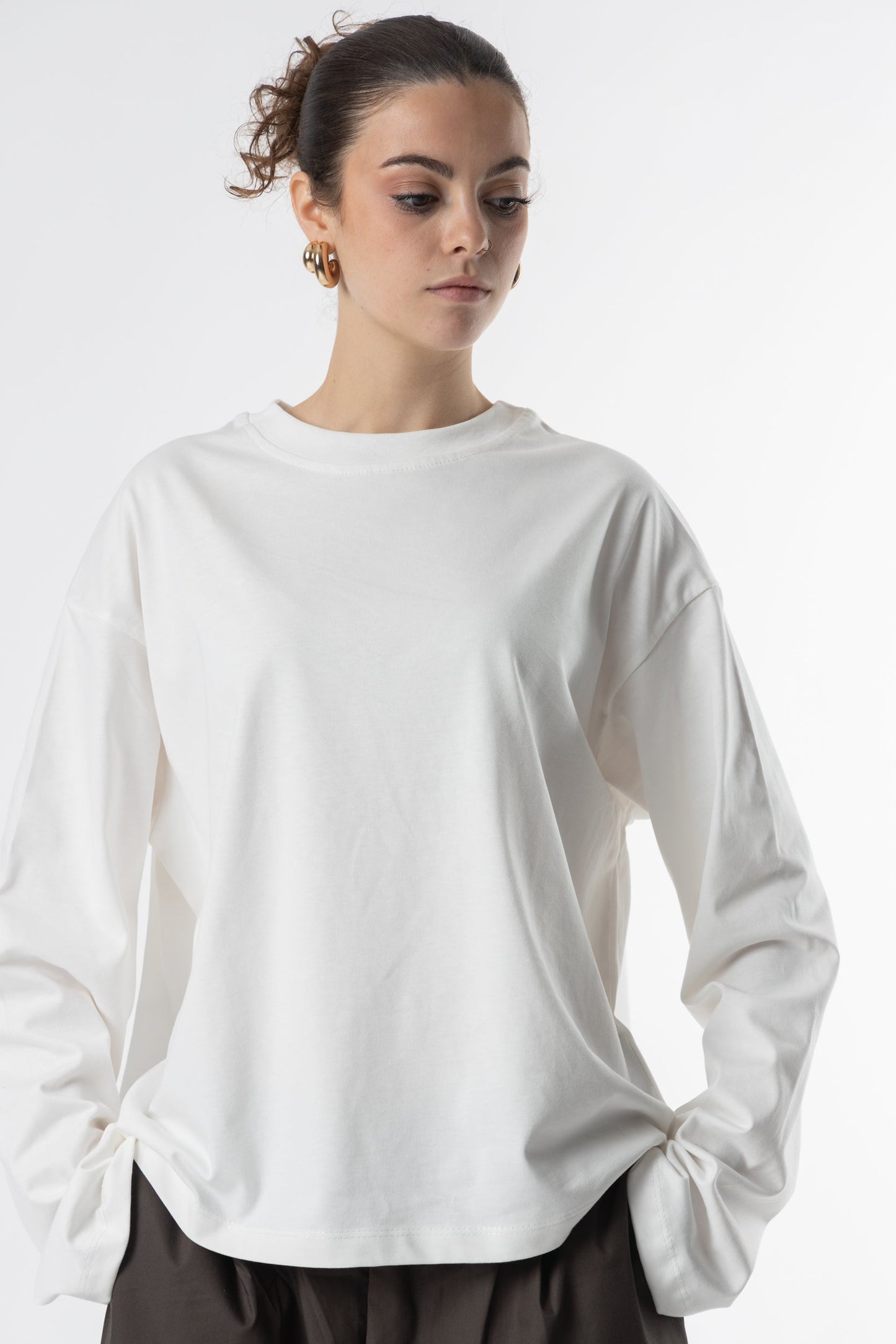Longsleeve Cropped Blanks 220GSM Off White
