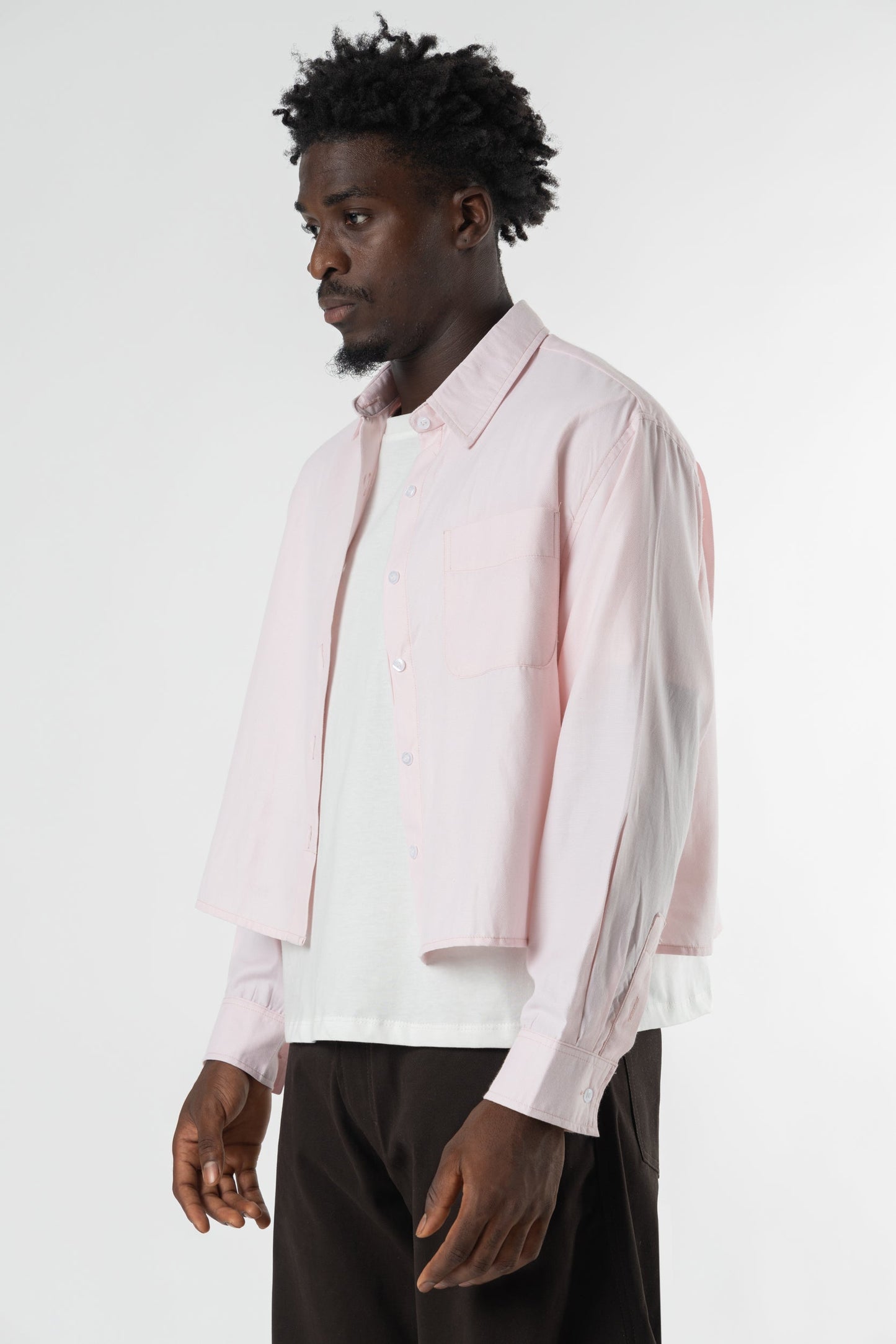 Shirt oxford Cropped Baby Pink