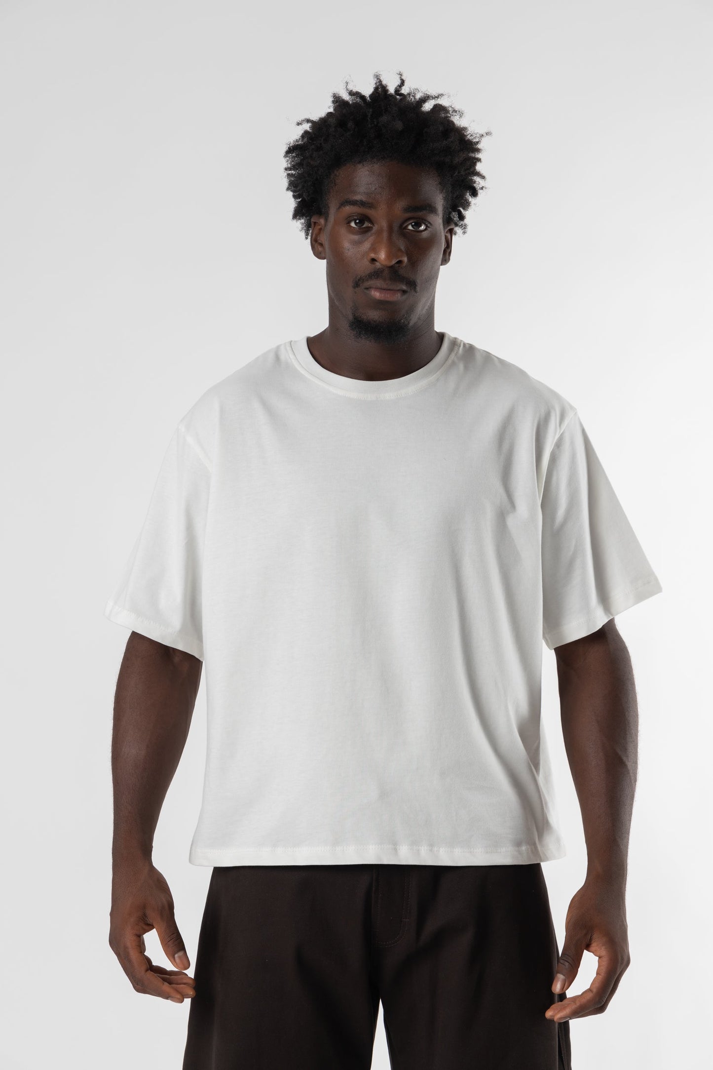 T-Shirt Cropped Blanks 190GSM Off White