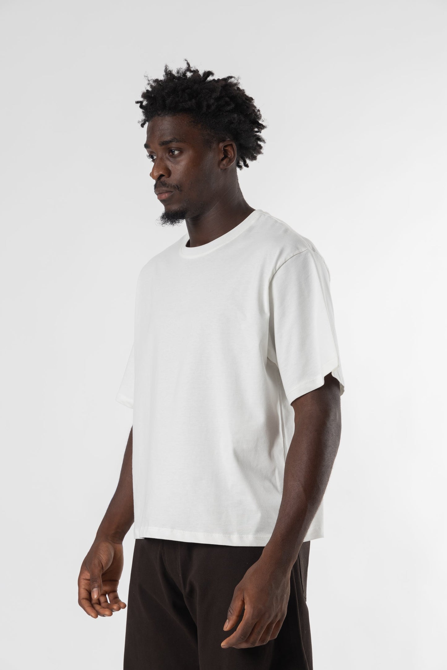 T-Shirt Cropped Blanks 190GSM Off White