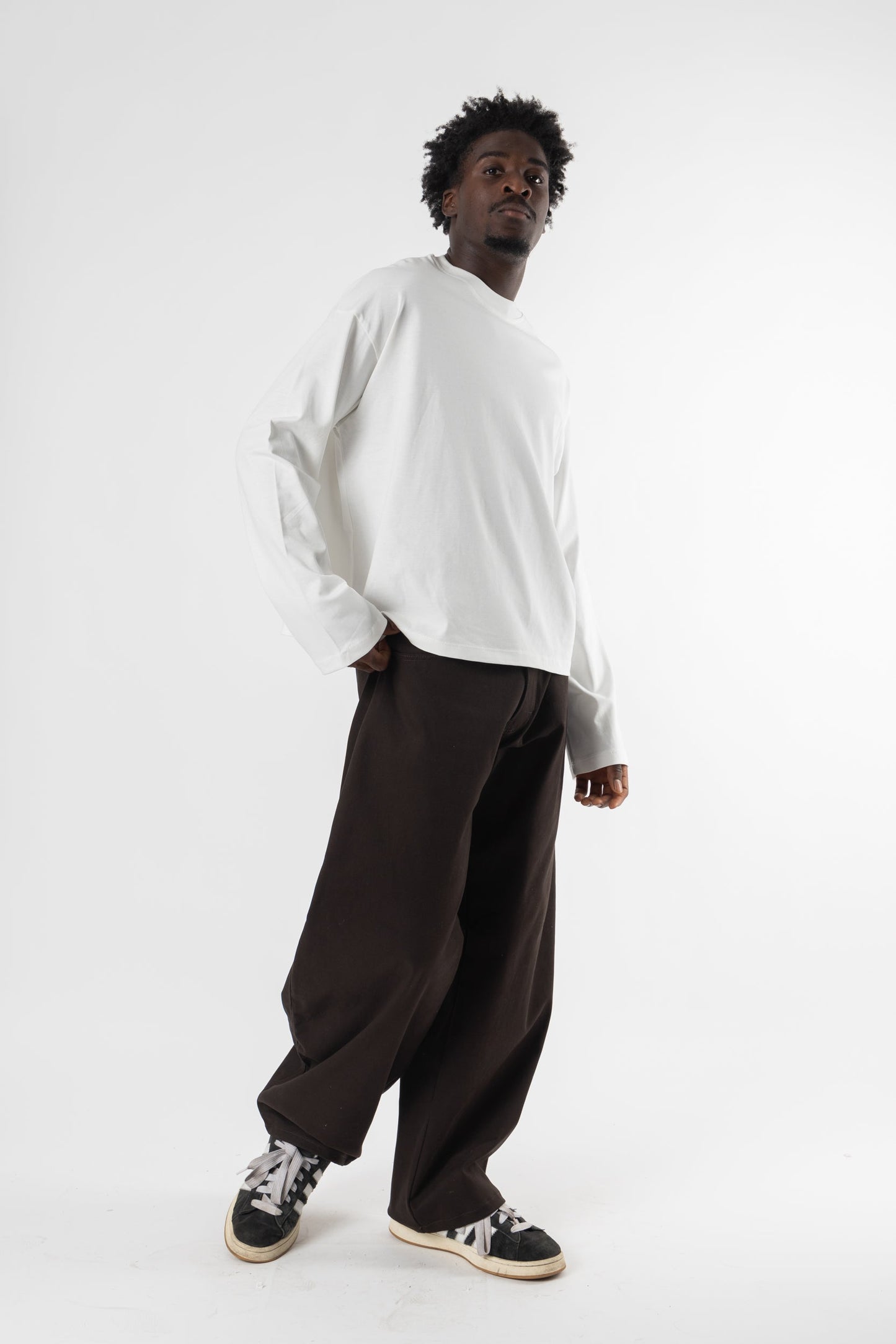 Longsleeve Cropped Blanks 220GSM Off White