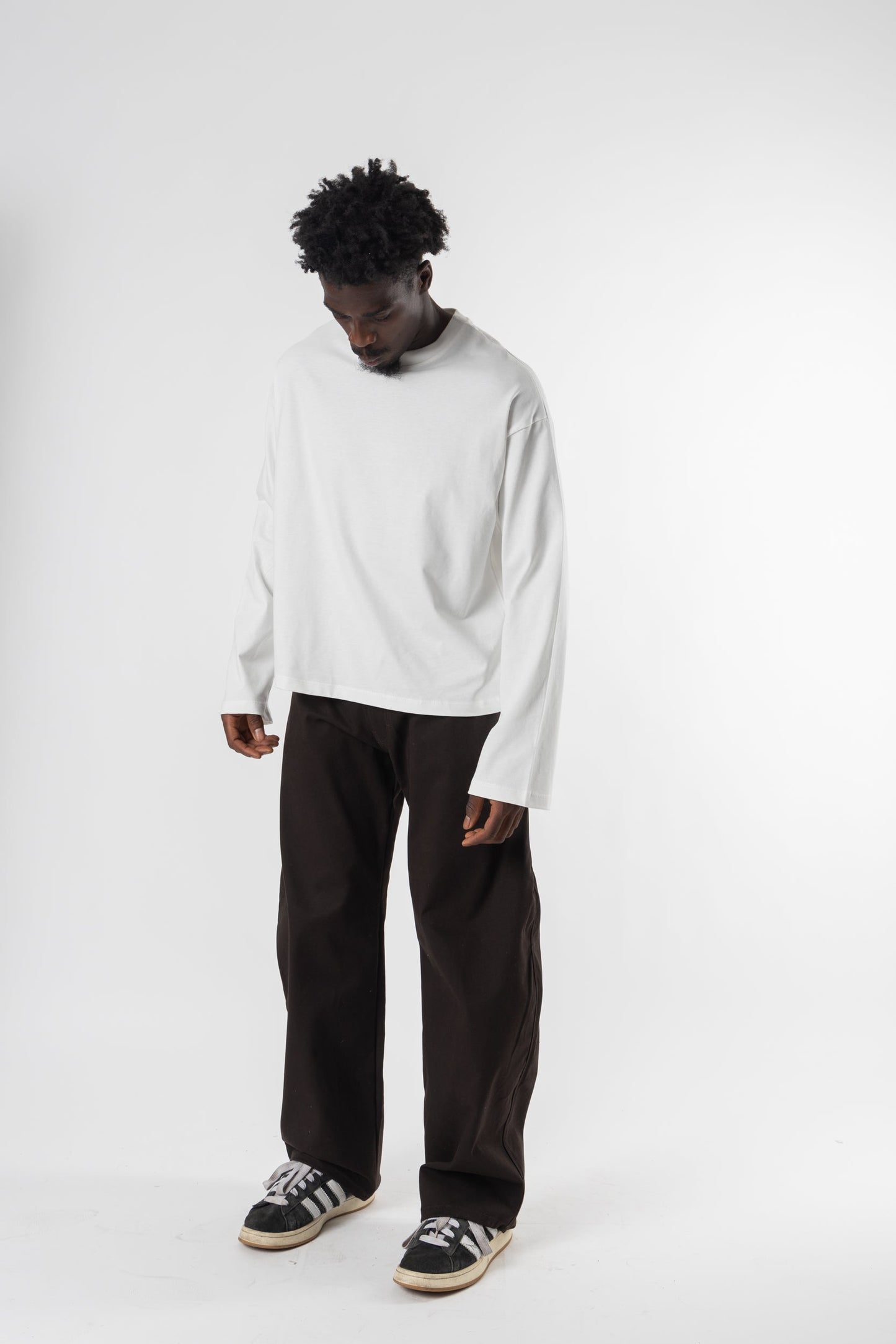 Longsleeve Cropped Blanks 220GSM Off White