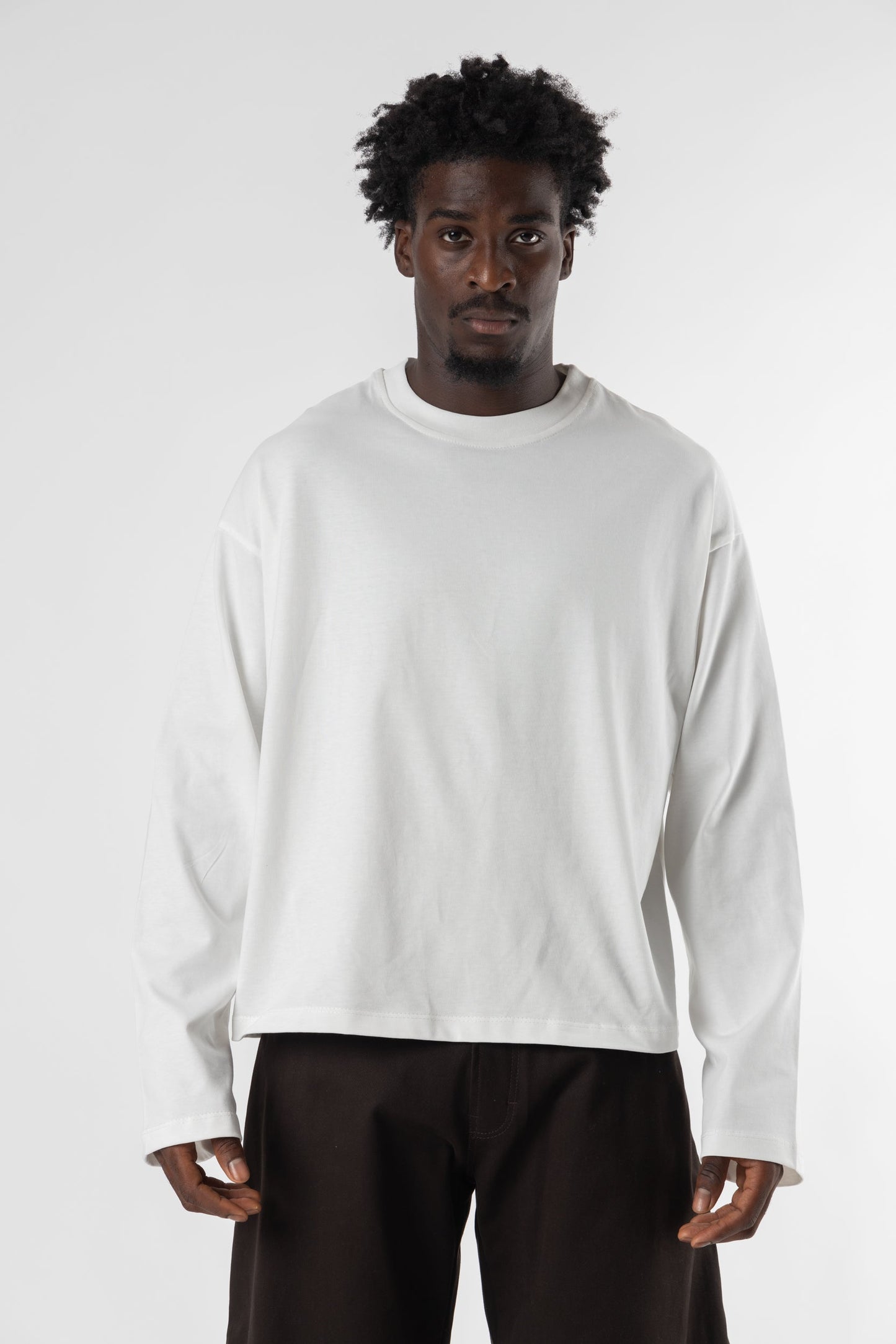 Longsleeve Cropped Blanks 220GSM Off White