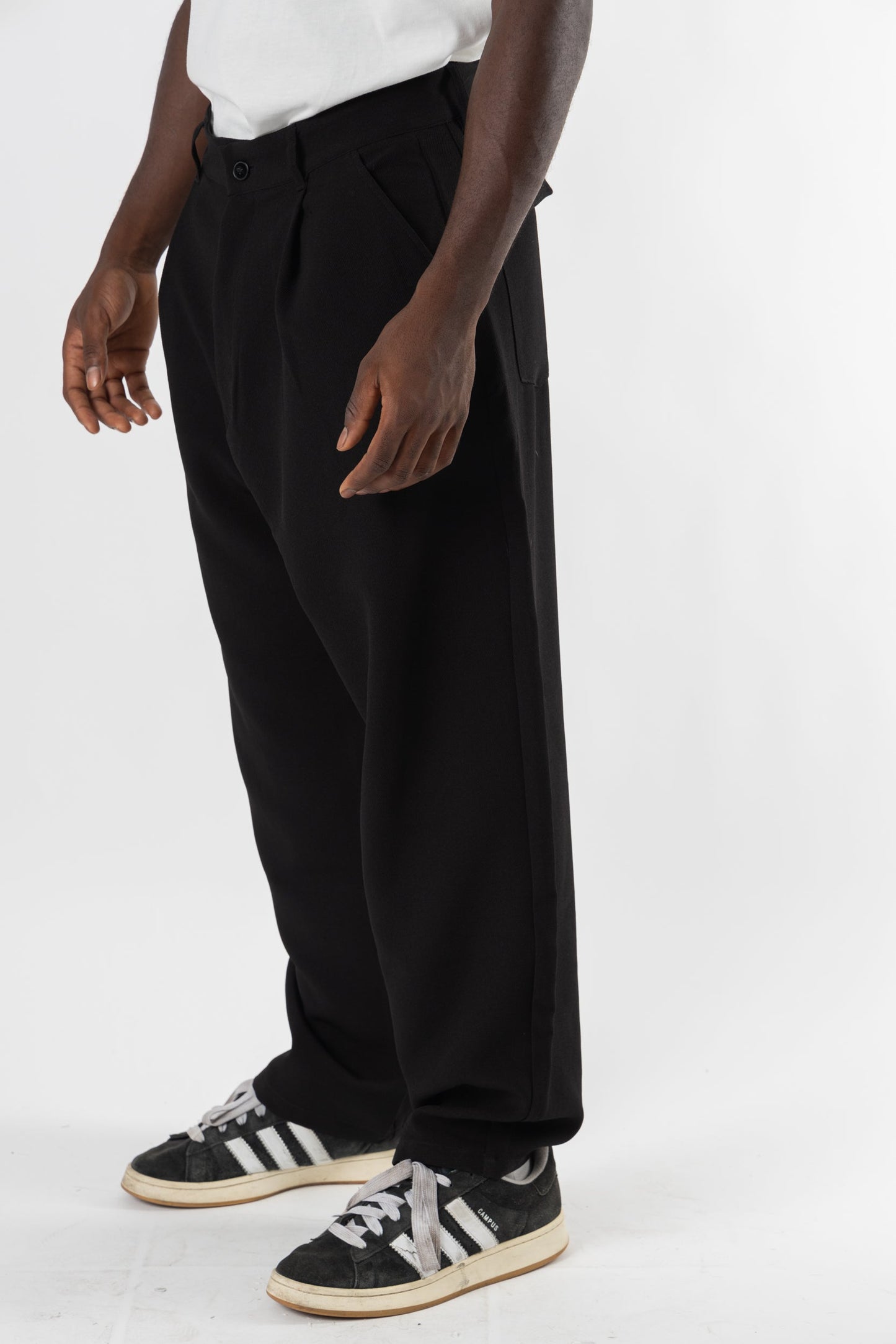 Tailored Baggy Pants Black