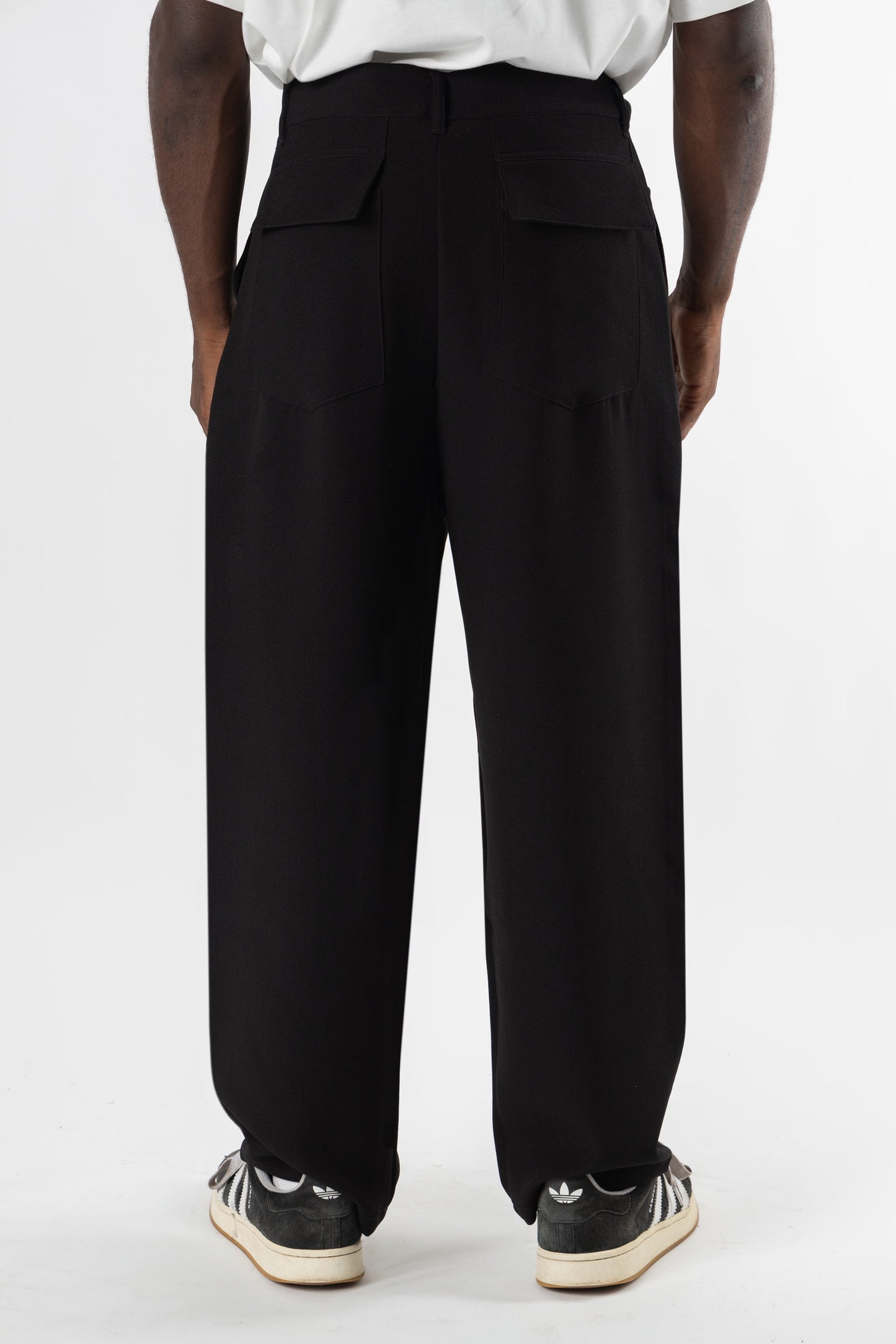 Tailored Baggy Pants Black