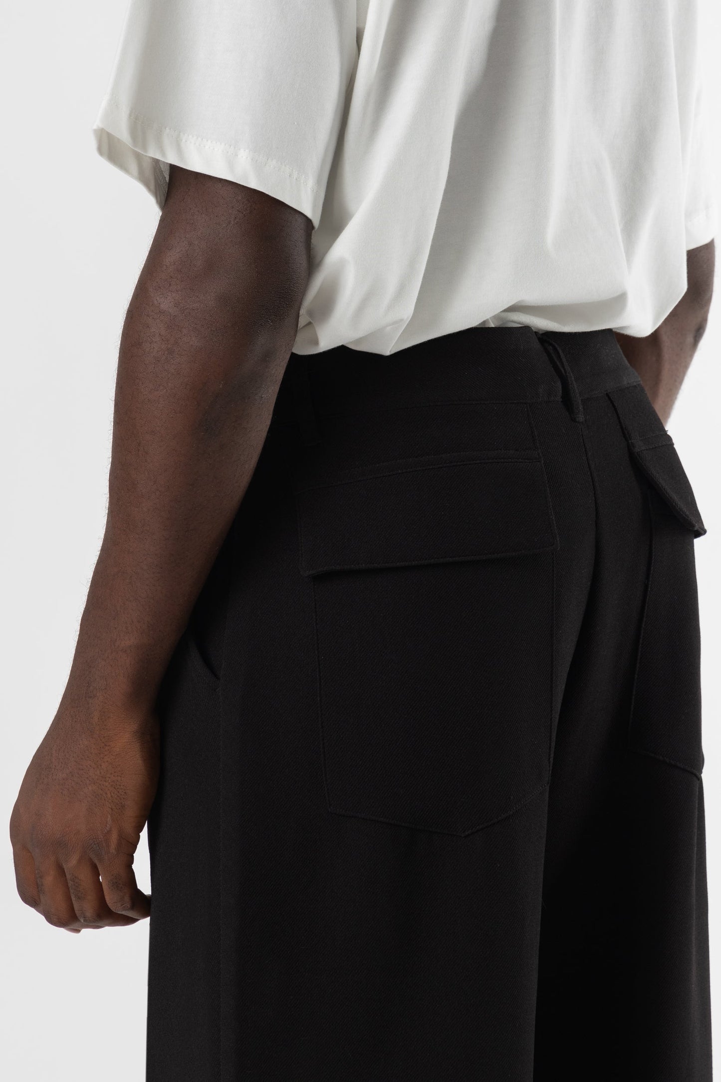 Tailored Baggy Pants Black