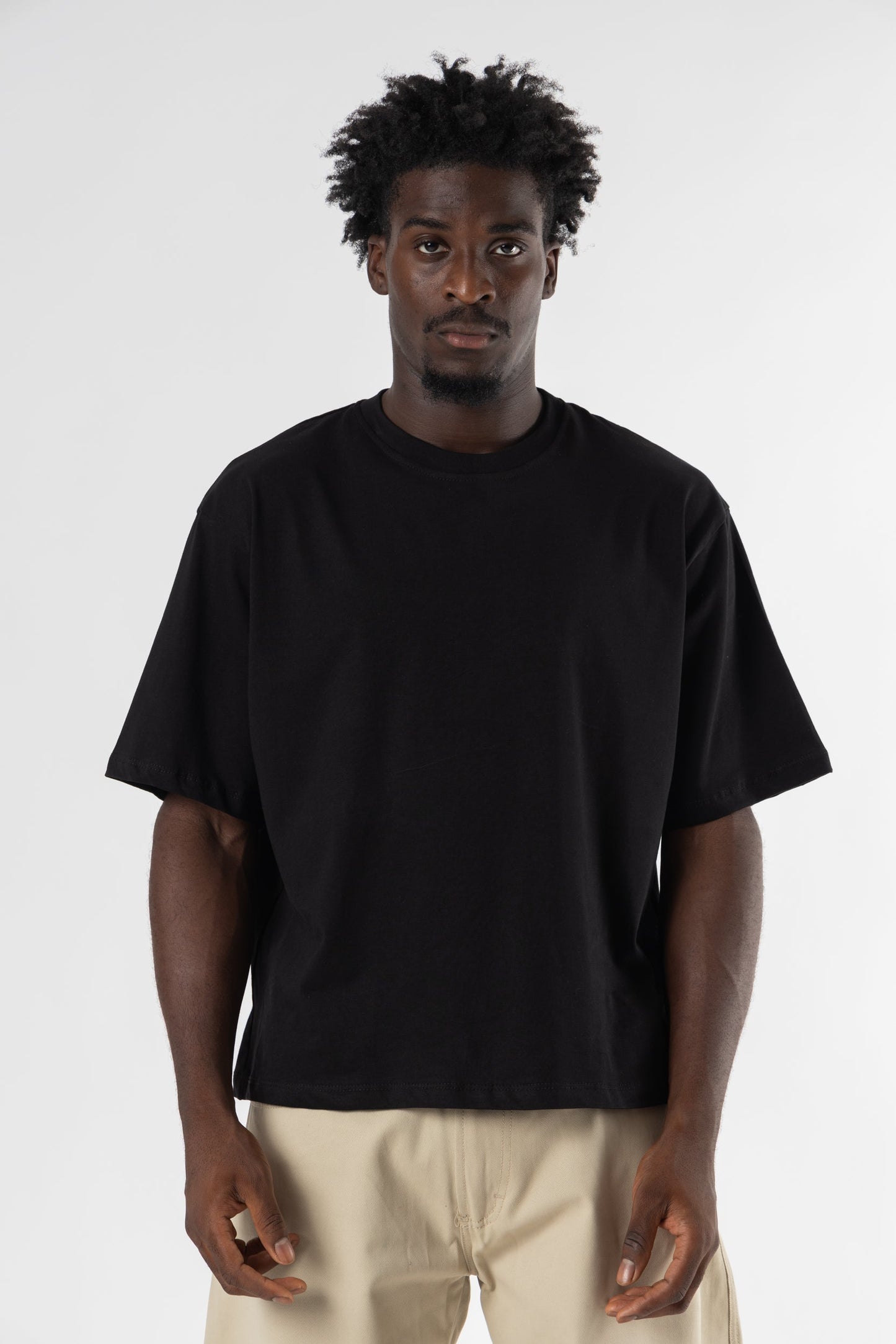 T-Shirt Cropped Blanks 190GSM Black