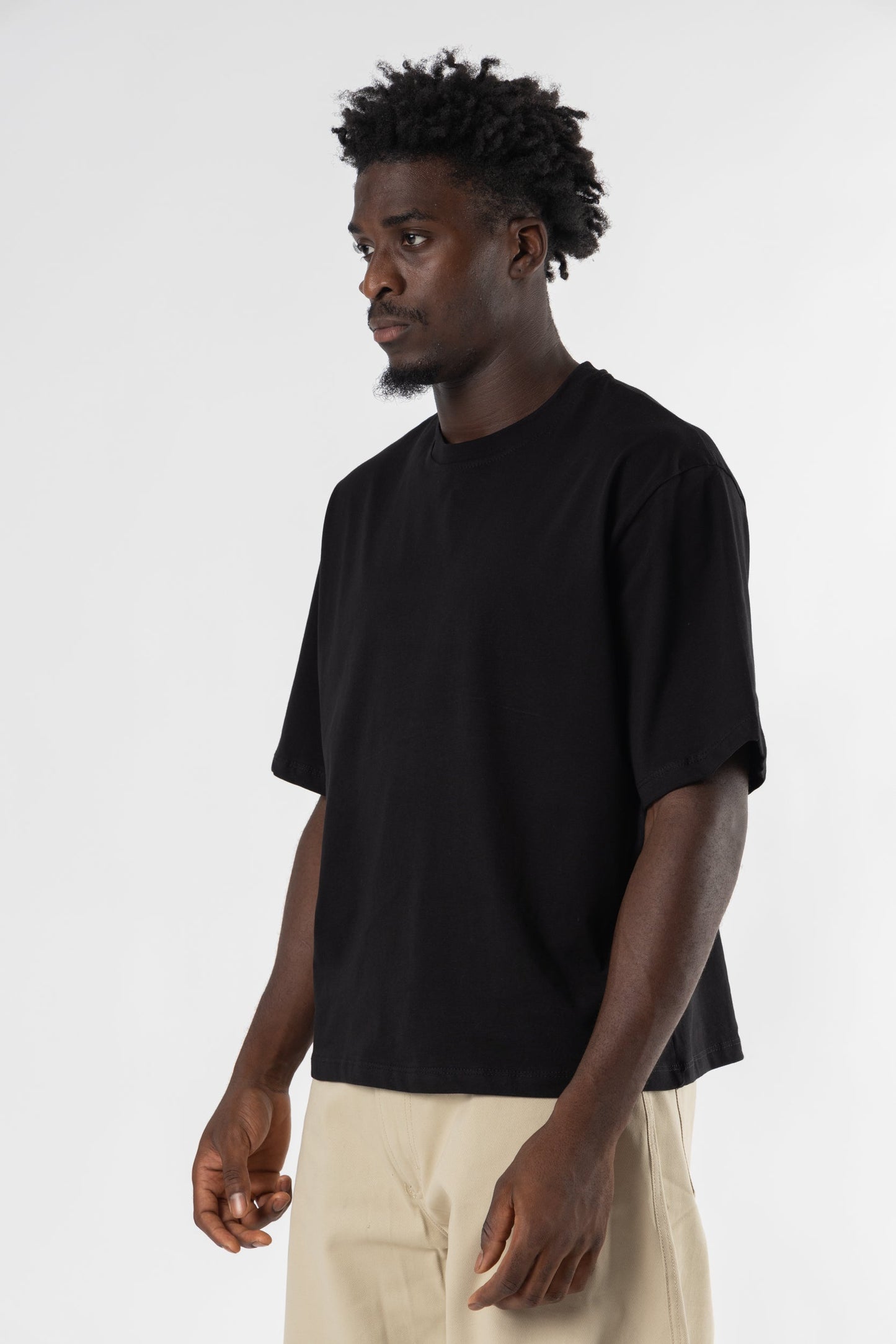 T-Shirt Cropped Blanks 190GSM Black