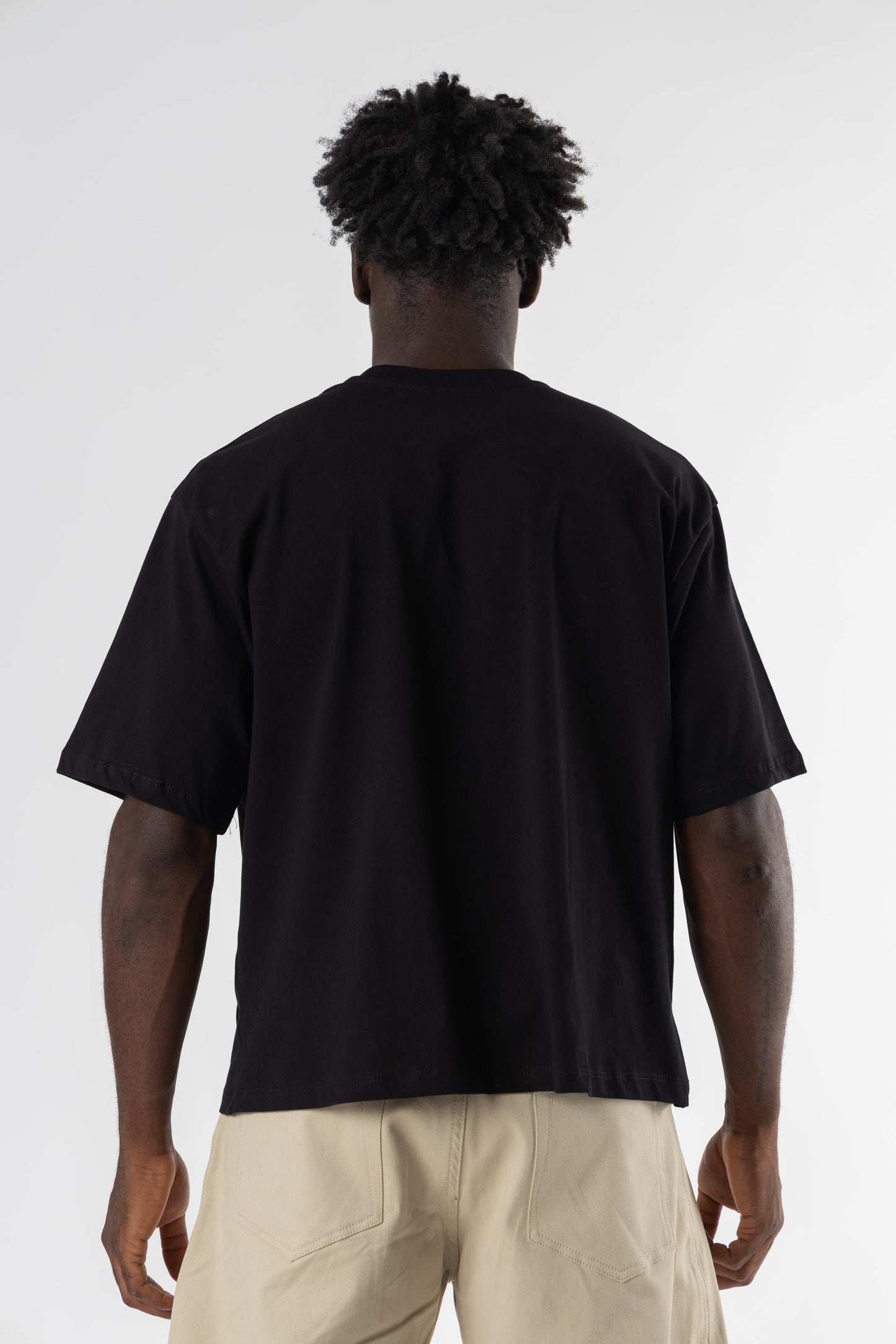 T-Shirt Cropped Blanks 190GSM Black