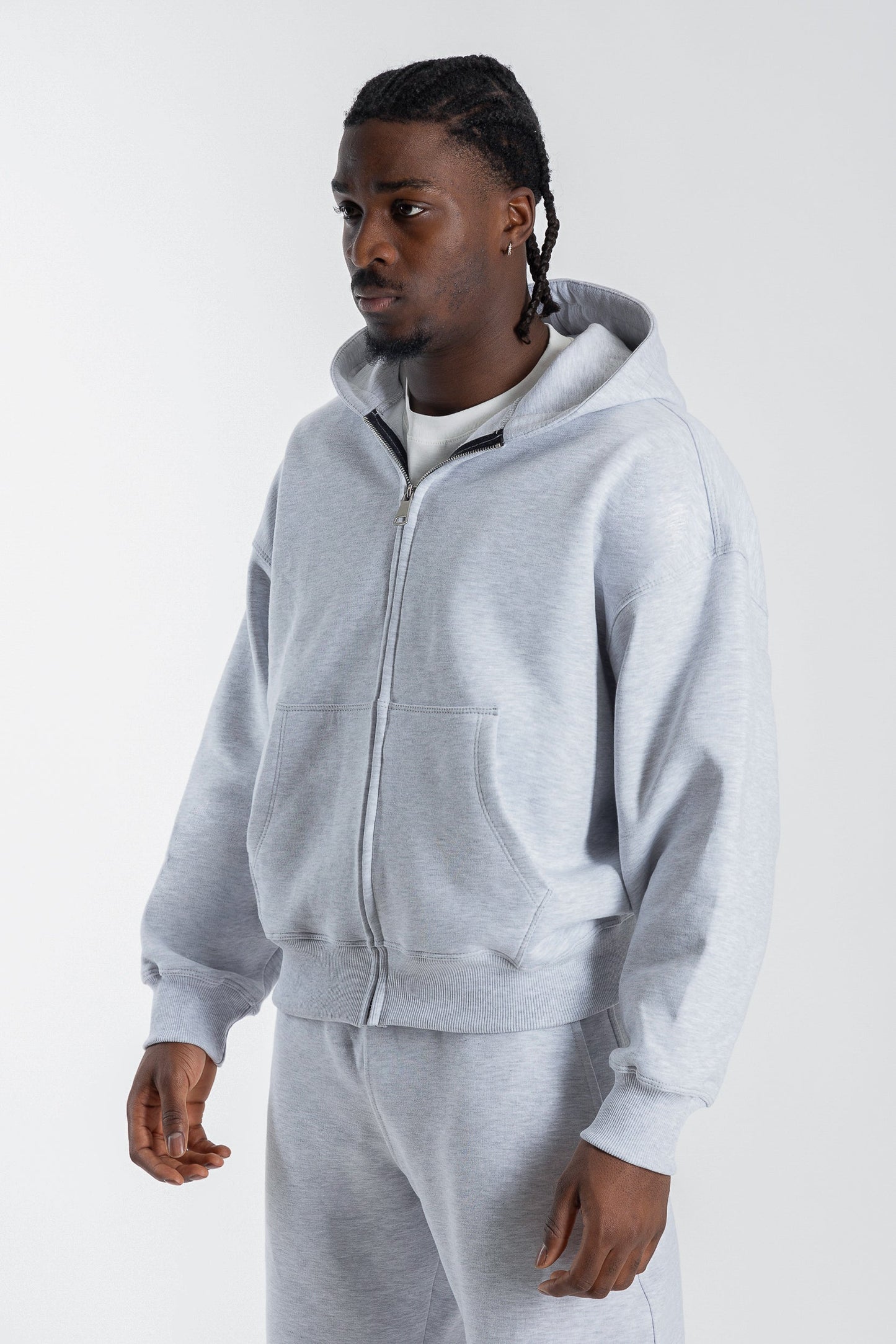 Zip Hoodie Premium Blanks 330GSM Dark Chocolate