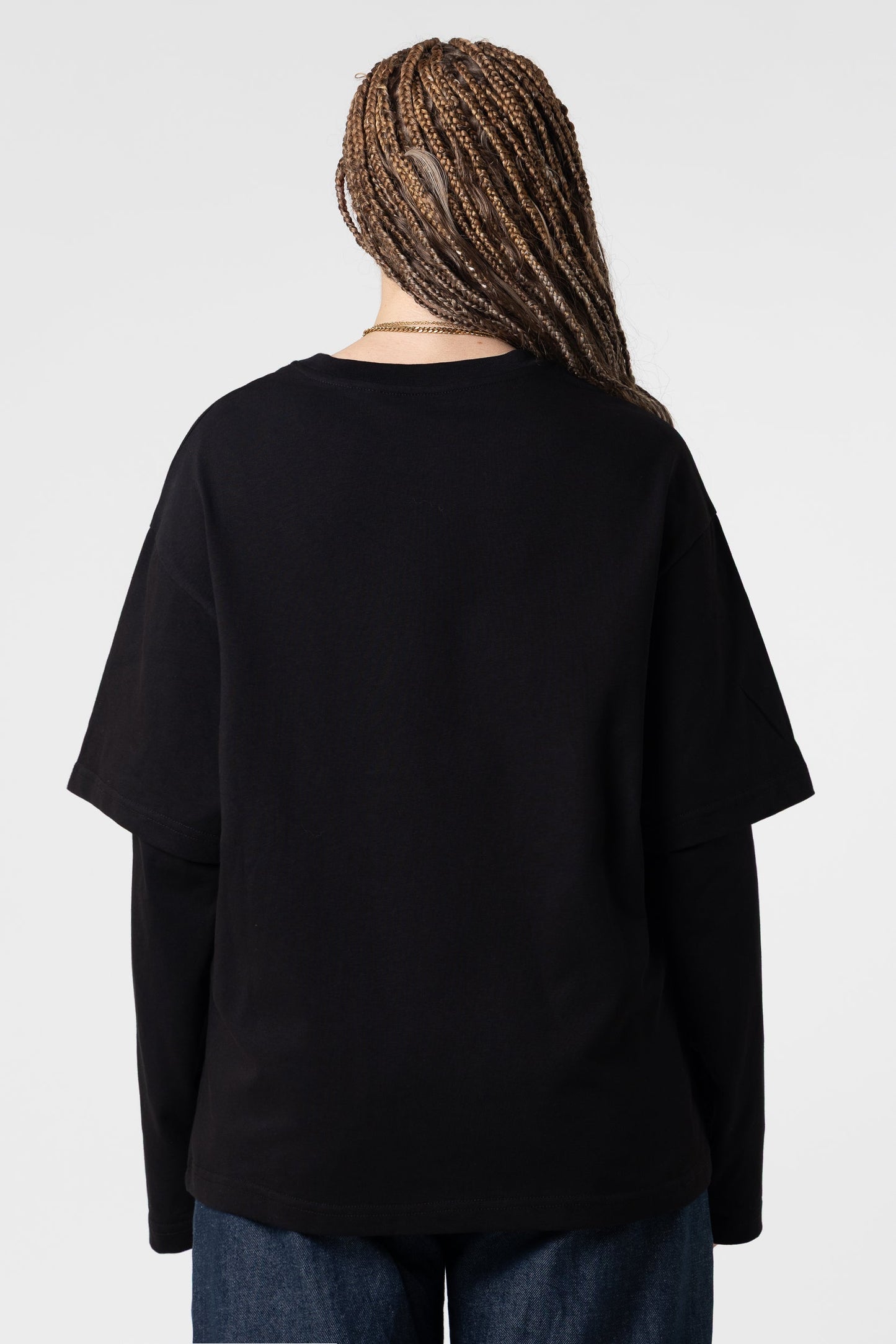 Double Long Sleeve Blanks 220GSM Black