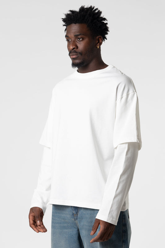 Double Long Sleeve Blanks 220GSM Off White