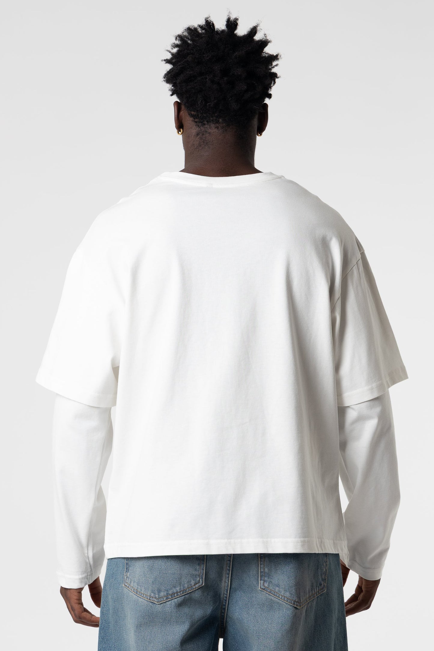 Double Long Sleeve Blanks 220GSM Off White