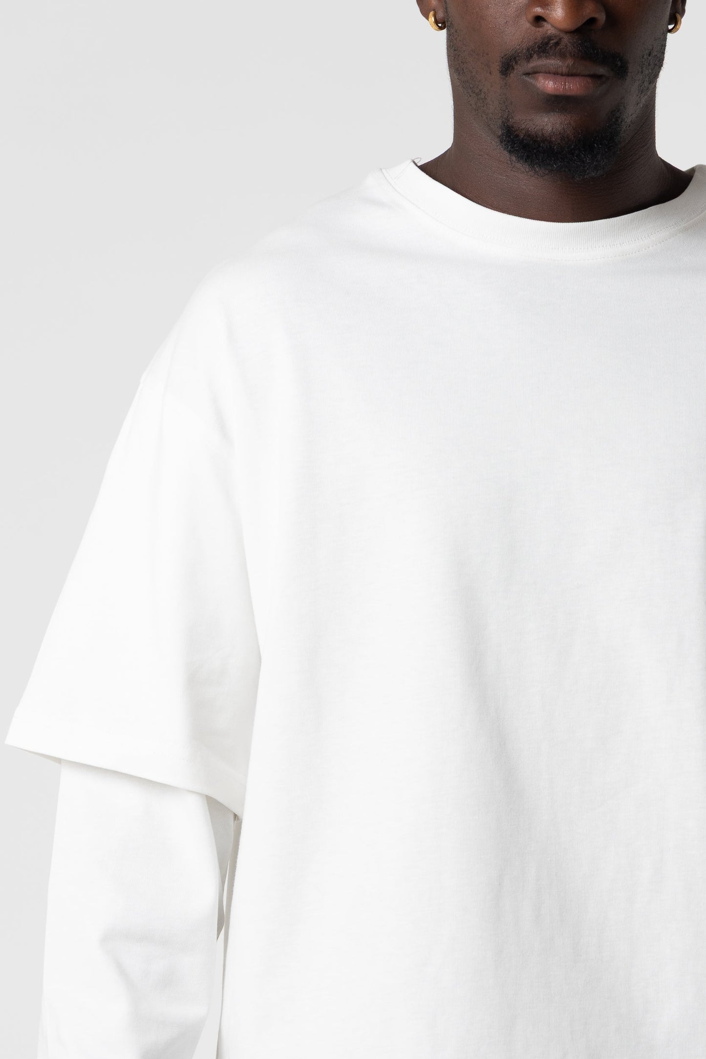 Double Long Sleeve Blanks 220GSM Off White