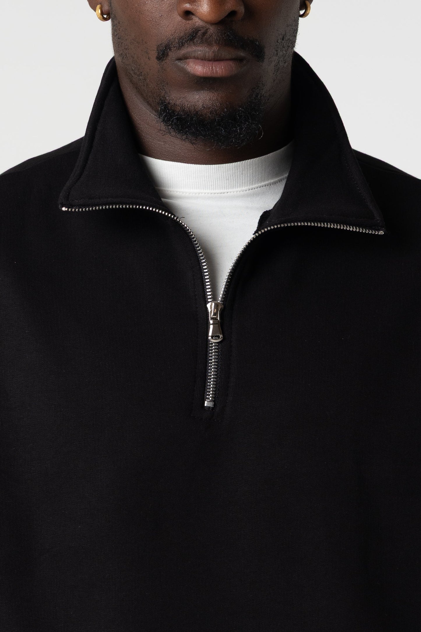 Sweatshirt Half Zip Blanks 330GSM Night Blue