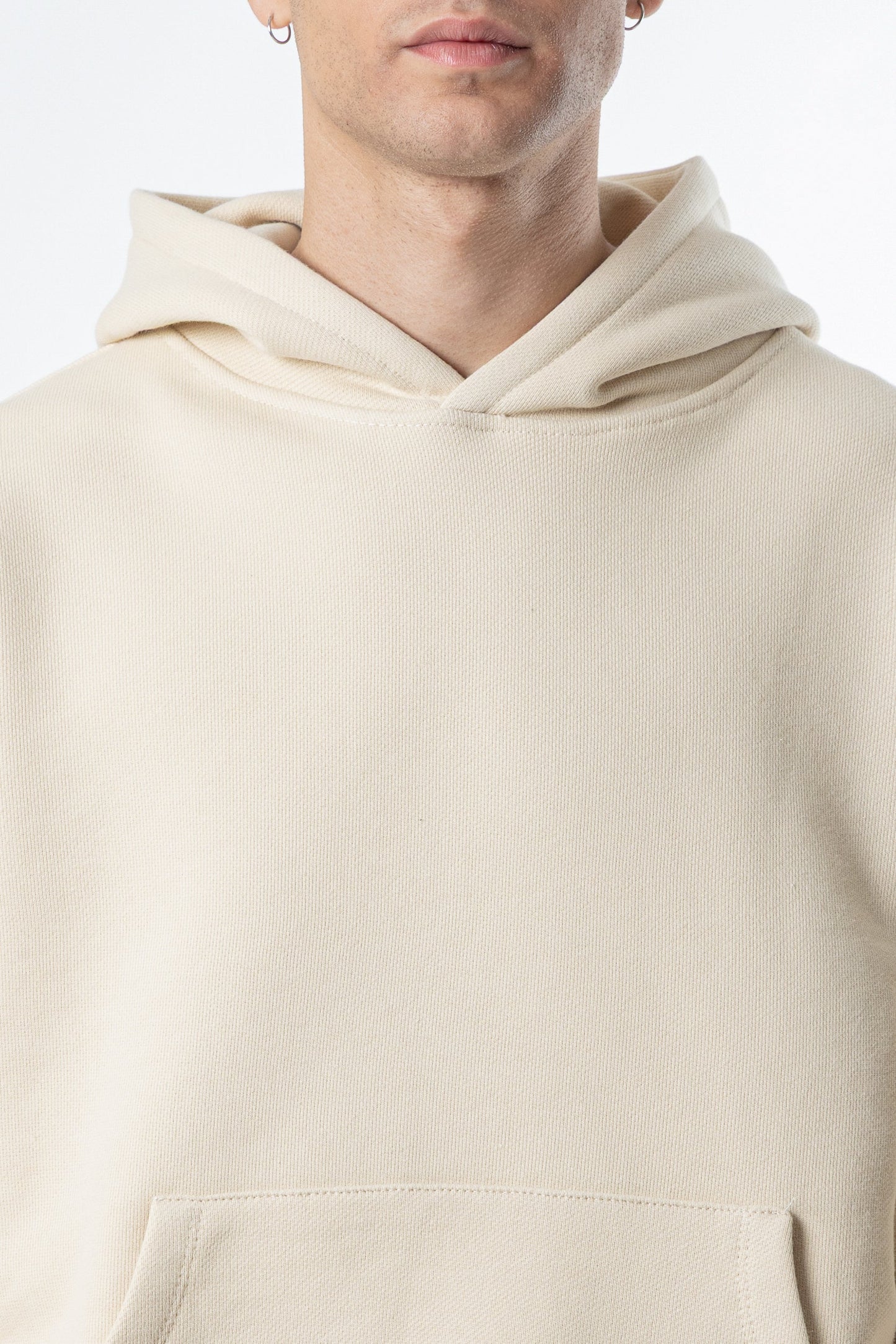 Hoodie Cropped Blanks 500GSM Sand
