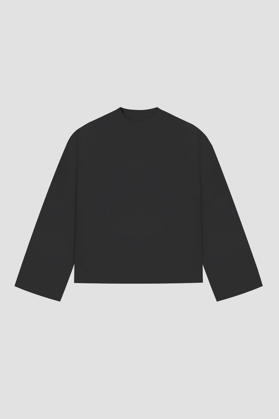 Longsleeve Cropped Blanks 220GSM Black