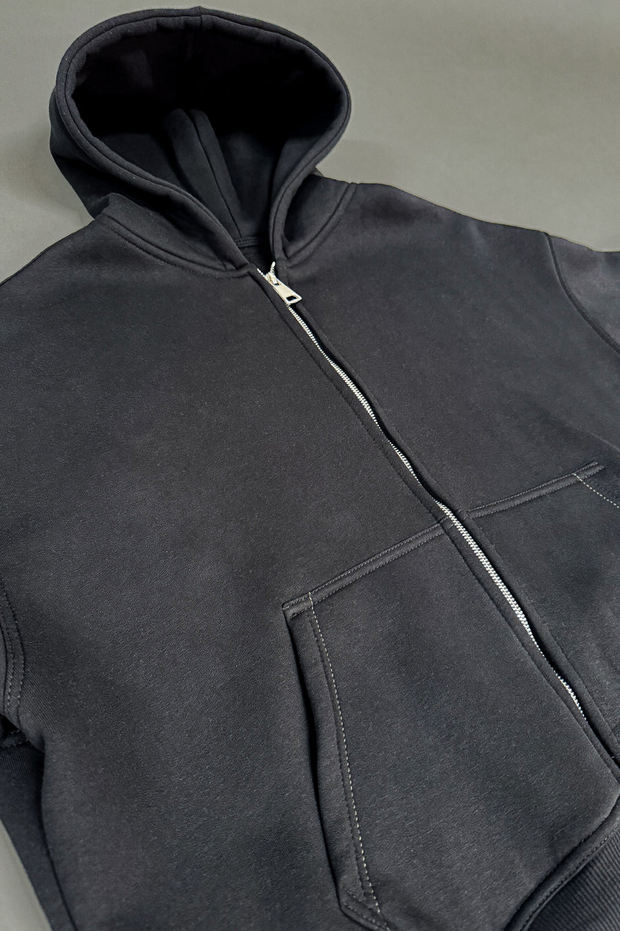 Zip Hoodie Premium Blanks 330GSM Dark Chocolate