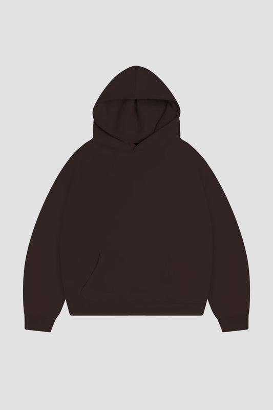 Hoodie Premium Blanks 330GSM Dark Chocolate