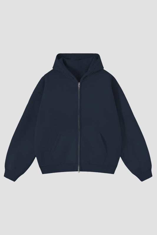Zip Hoodie Premium Blanks 330GSM Night Blue