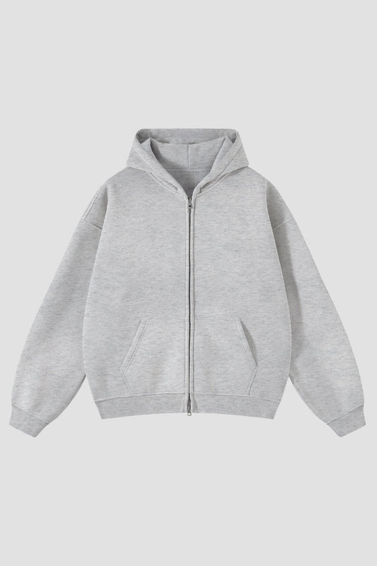 Zip Hoodie Premium Blanks 330GSM Sport Grey