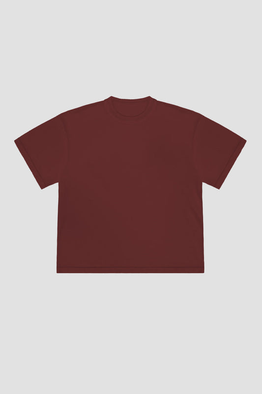 T-Shirt Blanks Boxy Fit 190GSM Merlot