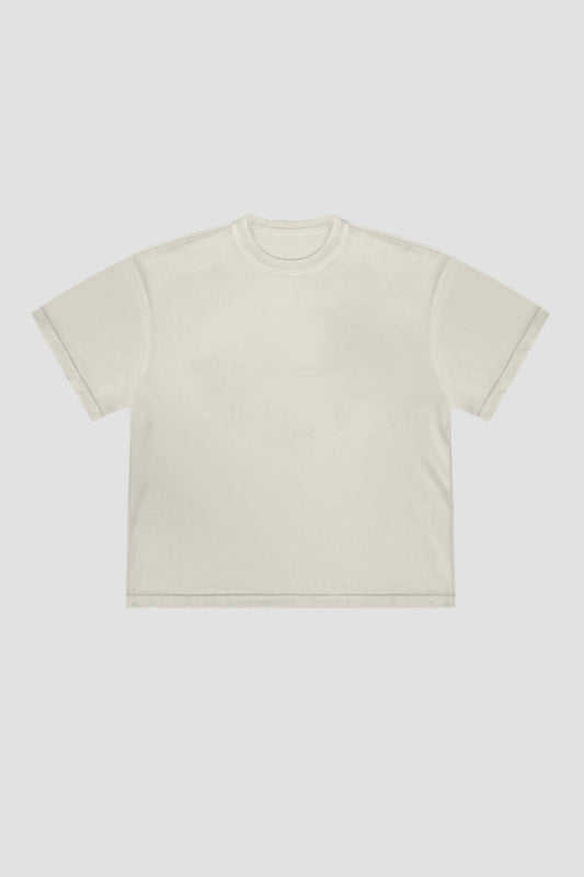 T-Shirt Cropped Blanks 190GSM Off White