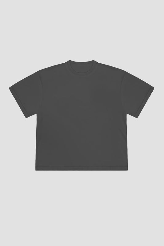 T-Shirt Blanks Boxy Fit 190GSM Dark Grey