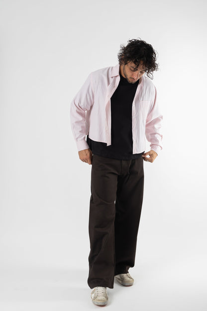 Shirt oxford Cropped Baby Pink