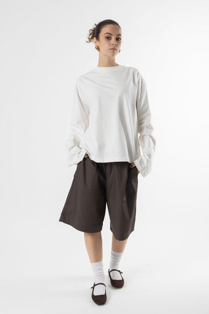 Longsleeve Cropped Blanks 220GSM Off White