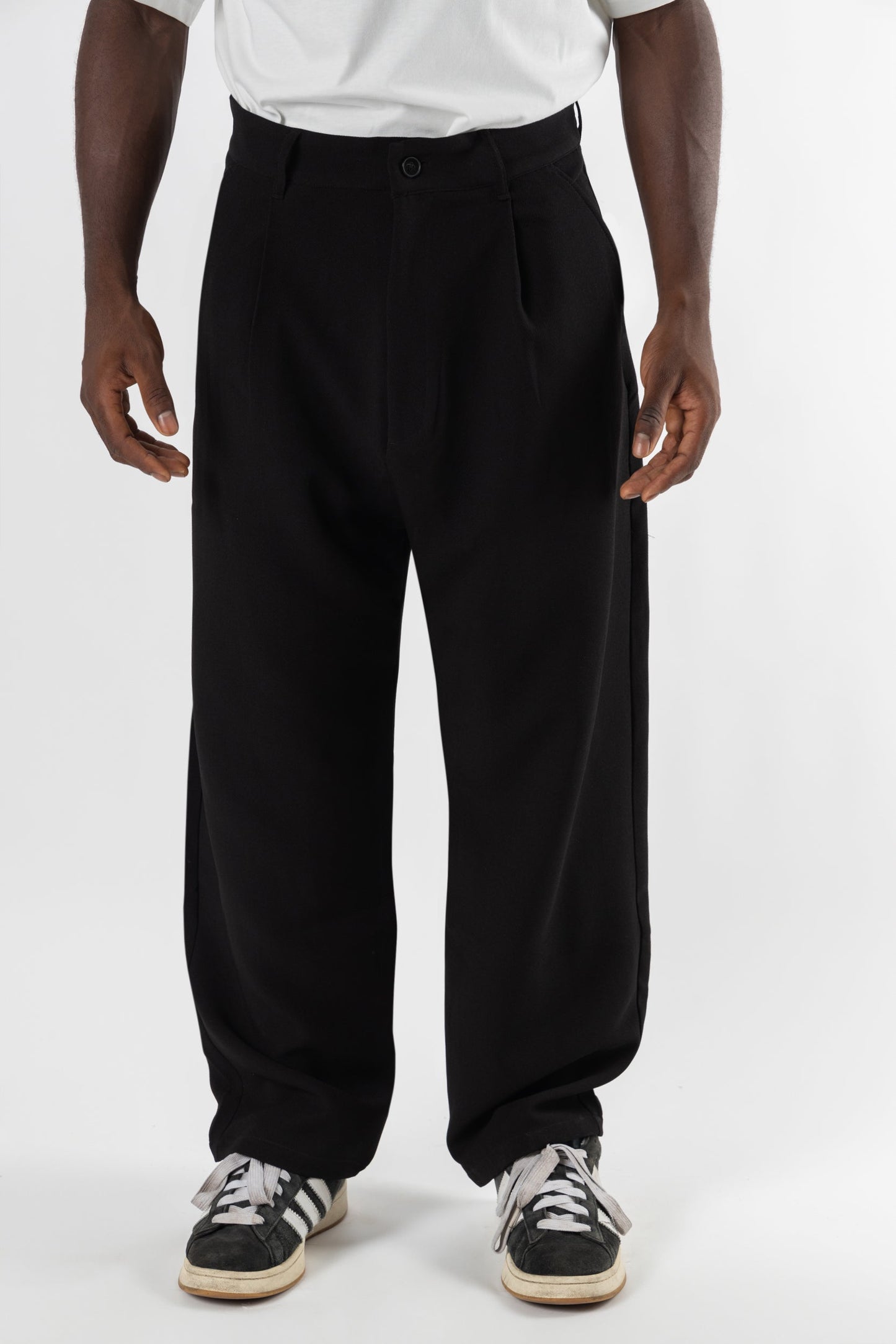 Tailored Baggy Pants Black