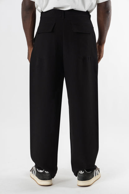 Tailored Baggy Pants Black