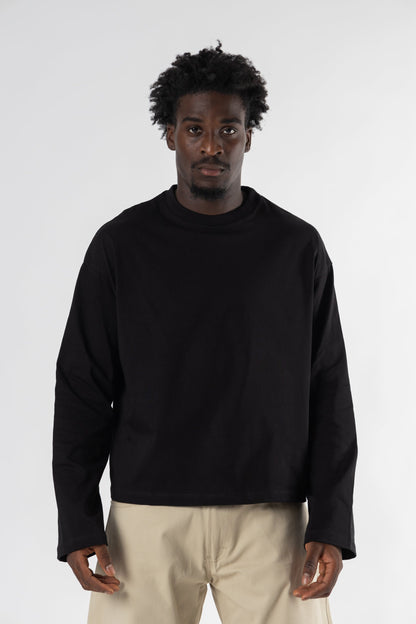 Longsleeve Cropped Blanks 220GSM Black