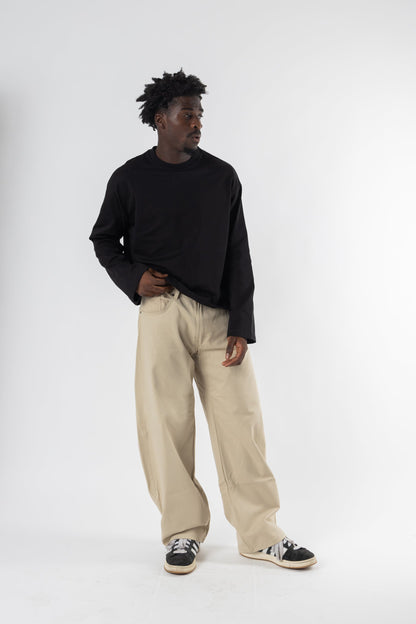 Longsleeve Cropped Blanks 220GSM Black