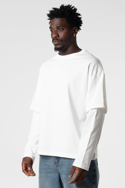 Double Long Sleeve Blanks 220GSM Off White