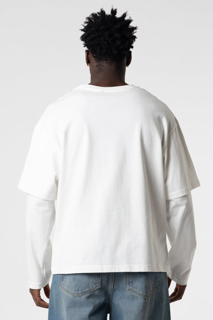 Double Long Sleeve Blanks 220GSM Off White