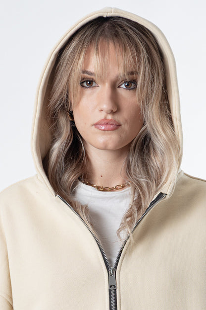 Zip Hoodie Heavy Blanks 500GSM Sand