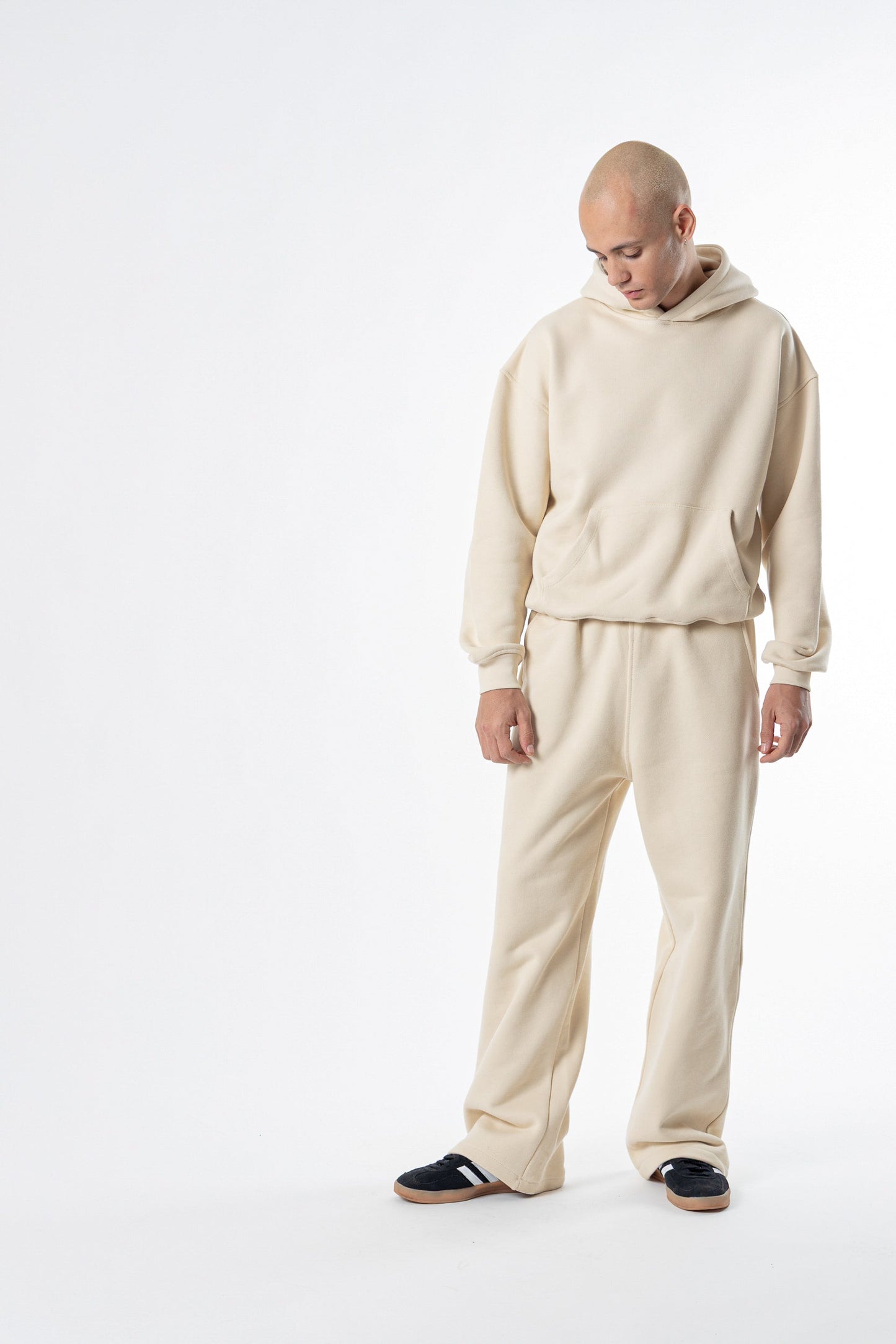 Hoodie Cropped Blanks 500GSM Sand