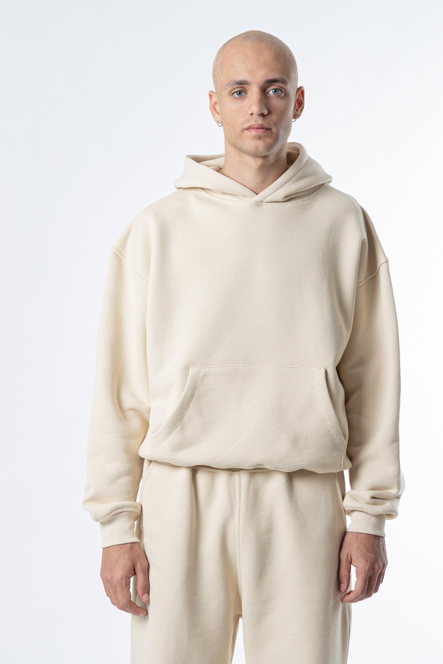 Hoodie Cropped Blanks 500GSM Sand