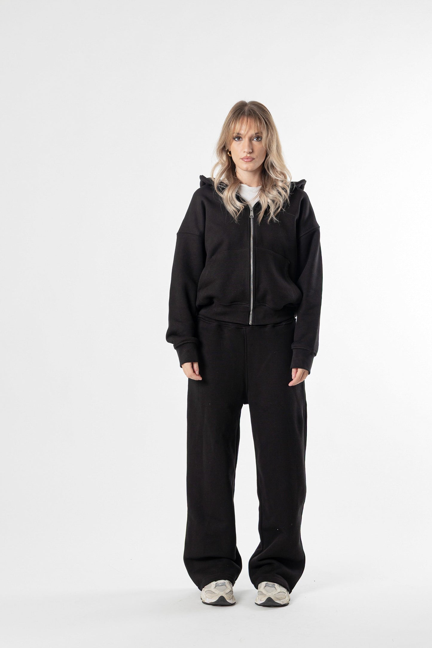 Zip Hoodie Heavy Blanks 500GSM Black