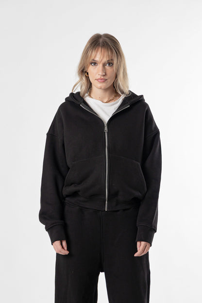 Zip Hoodie Heavy Blanks 500GSM Dark chocolate