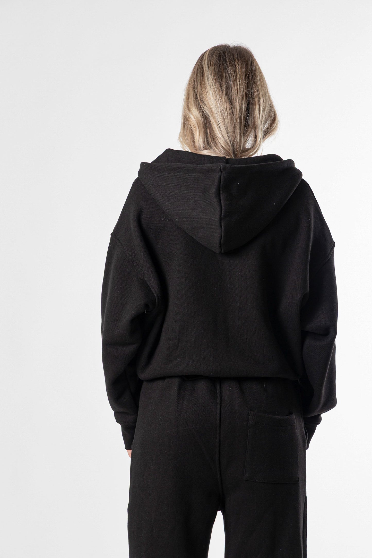 Zip Hoodie Heavy Blanks 500GSM Black