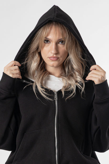 Zip Hoodie Heavy Blanks 500GSM Dark chocolate